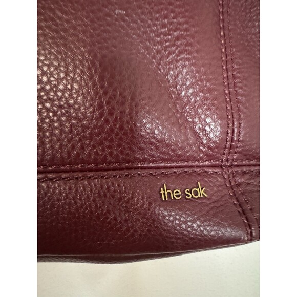 The Sak De Young Tote Bag in Burgundy/Red Pebbled Leather Excellent - Picture 4 of 14